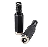 FolioGadgets 5.5mm x 2.1mm Female DC Power Socket Jack Solder Connector Adapter - 10 Pack