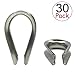 HEVERP 30 PCS M6 Stainless Steel Thimble for 7/32-1/4 Inches Diameter Wire Rope/Cable