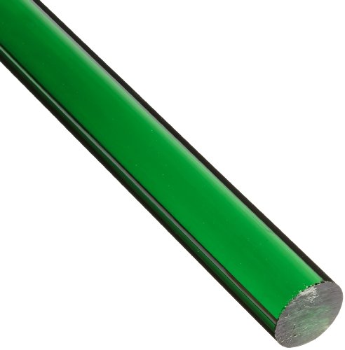 Acrylic Round Rod, Translucent Green, 1-1/2