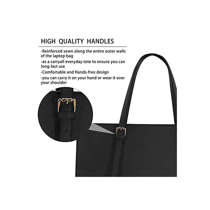 NUBILY Laptop Bags for Women 15.6 inch Large Leather Tote Bag Ladies