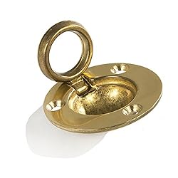 Flush Ring Pull Round 1-1/2" Brass