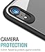 TOZO for iPhone XR Case Hybrid PC+TPU Soft Grip Matte Finish Frame Clear Back Panel Cover 6.1 Inch Black