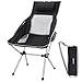 MOVTOTOP Camping Chair with Adjustable Pillow, Lightweight Folding Camping Chair, Outdoor Compact Chairs with High Backrest and Carry Bag for Travel, Picnic, Fishing, Festival, Hiking, Backpacking