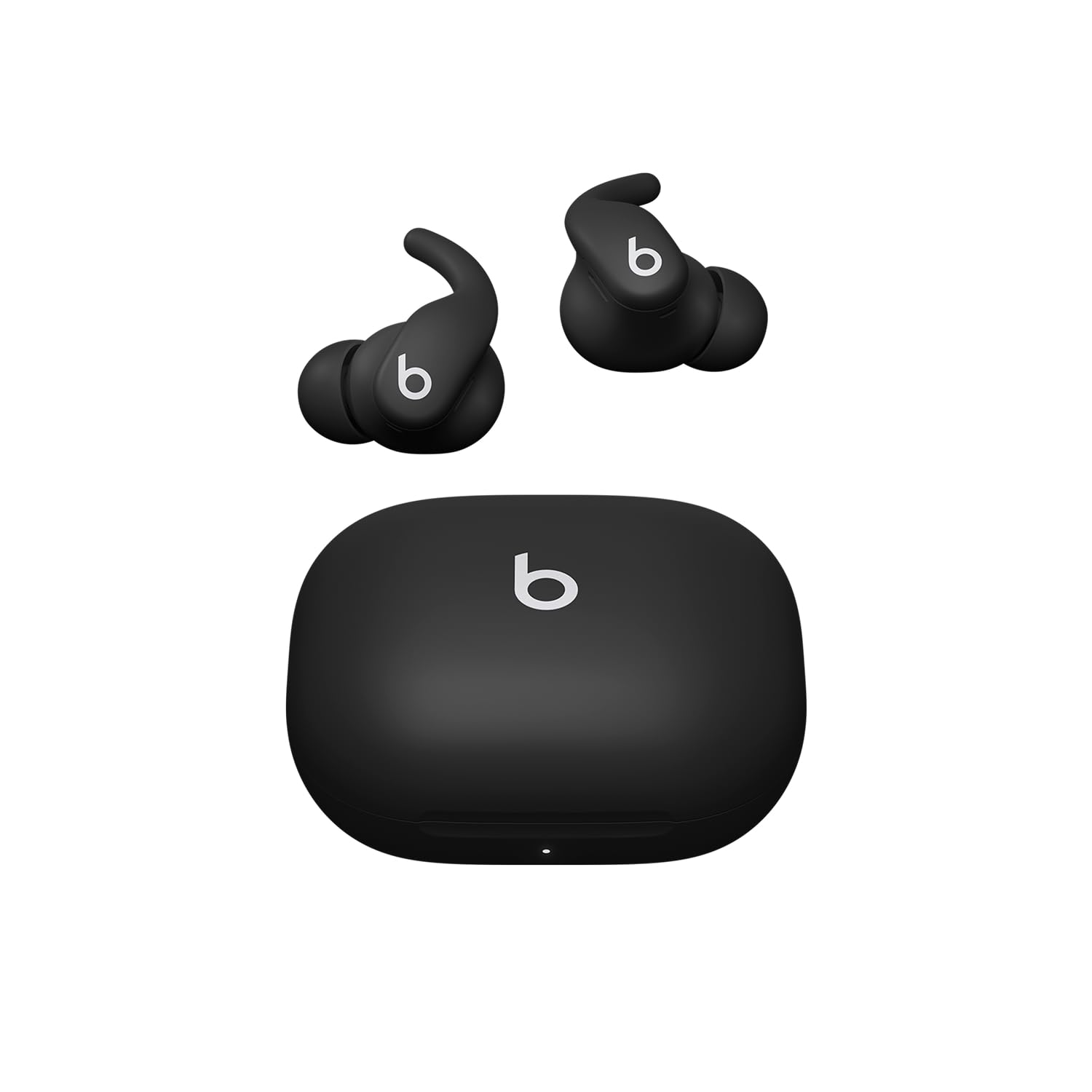 Photo 1 of Beats Powerbeats Fit - Wireless Noise Cancelling Workout Earbuds with Secure-Fit Wingtips, Up to 30-Hour Battery Life, Sweat & Water Resistant, Apple & Android Compatible - Jet Black