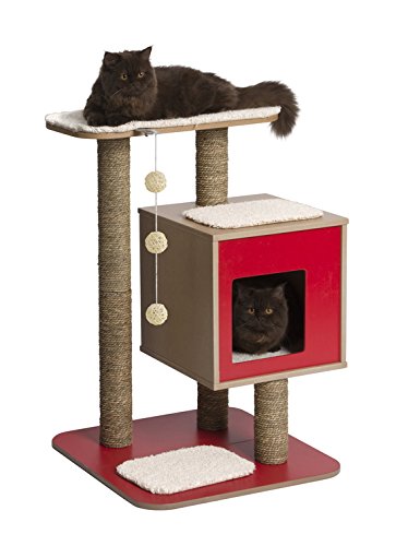 Vesper V-Base Cat Furniture, Red