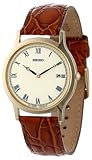 Seiko Men's SKP332 Dress Brown Leather Strap Watch