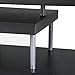 Yaheetech Black Wood TV Stand Console Table Home Entertainment Center Media Cabinets with Steel Leg for Flat Screens