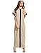 Verdusa Women's Summer Short Sleeve Color Block Pocket Shift Long Maxi Dress