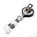 KEY-BAK MINI-BAK Retractable Badge Holder with Swivel Bulldog Clip, Black, 36