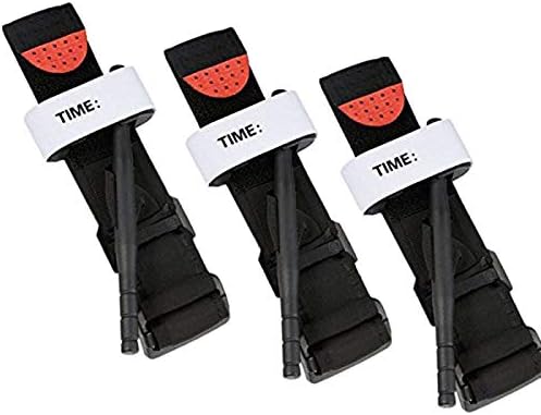 Amazon Tiamu 3個ポータブル止血帯応急処置スローリリースバックル医療片手緊急止血帯 Tiamu 駆血帯
