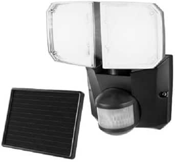 Defiant 180 Degree Motion Twin Solar Black Flood/Spot Security Light