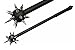 SZCO Supplies Black Mace Ball Spike Spiked Mace