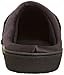 Isotoner Women's Microterry PillowStep Satin Cuff Clog Slippers, Black, 9.5-10 B(M) US