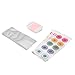 50 Pack,Transparency Flat Cello Cellophane Treat Bags with Seal and Card Tray DIY (Pink and Blue)