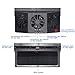 STYLOOC Solar Powered Car Window Windshield Auto Air Vent Fan Auto Ventilator System,Exhaust Fan Vehicle Radiator Vent with Ventilation(Black)