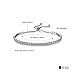MONIYA Adjustable Women Cubic Zirconia Tennis Bracelet Wedding Engagement Simulated Birthstone Jewelry