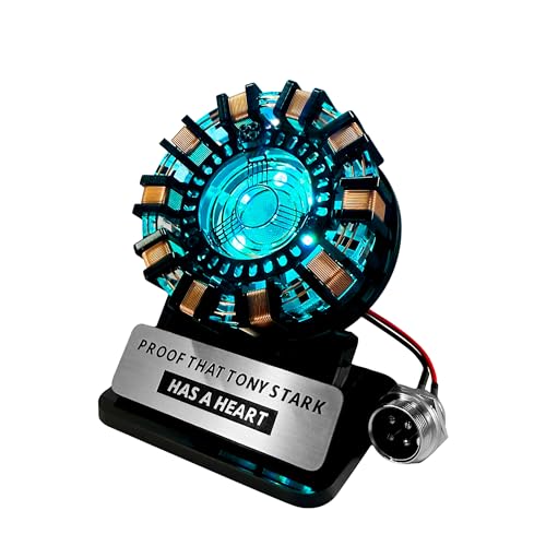 Lonyiabbi MK1 Arc Reactor - 1:1 Scale USB DIY LED Light Vibration Sensor No Assembly Display Box Included - Perfect Gift Toy | sci-fi collector gift for men, USB mood light, touch Lonyiabbi MK1 Arc Reactor - 1:1 Scale USB DIY LED Light Vibration Sensor No Assembly Display Box Included - Perfect Gift Toy | sci-fi collector gift for men, USB mood light, touch
