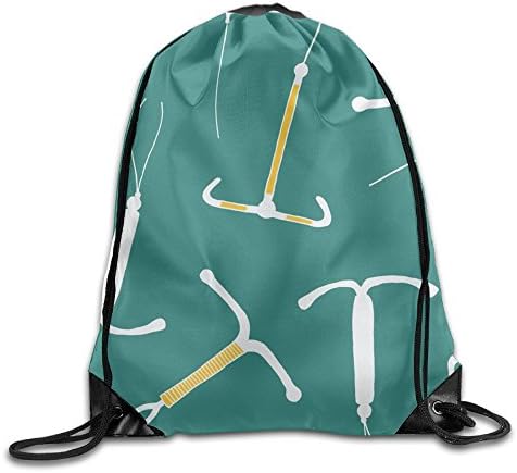 IUD Pattern Packable Print Drawstring Bags Travel Backpack Gym Bags For Gift