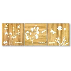 Wall26-3 Panel Canvas Wall Art- Wooden Texture Art -Giclee Painting Wall Bedroom Living Room Home Decoration - 12"x12"x3 Panels