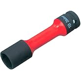 Ko-ken 14145PM.110-19 1/2 Sq. Dr. Wheel Nut Socket 19mm Thin Wall 110mm | Extra thin wall wheel nut socket with 19mm size, color coded protector and 110mm length for wheel maintenance applications.