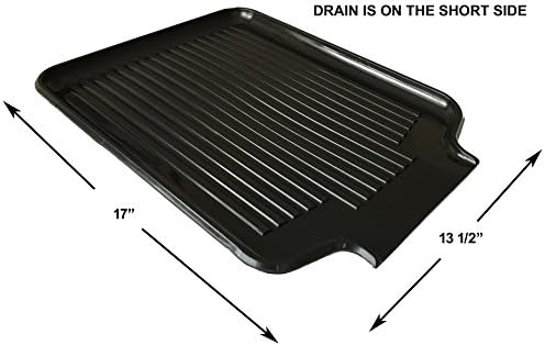 Kitchen Counter Dish Drainer and Drying Mat, Black