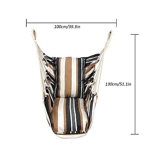 CYYAN Hängesessel, Hängesessel mit Kissen Hängestuhl für Erwachsene Kinder für Balkon & Wohnzimmer, bis zu 160 kg… – Bild 3