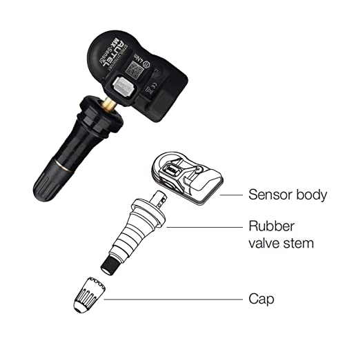 Autel TPMS Sensors, MX Sensor, MaxiTPMS Tire Pressure Sensor, 2 in 1(315MHz + 433MHz) Press-in OE-Level Programmed by TS508 TS408 TS508WF TS608 MS906TS ITS600 MS906PRO-TS (Rubber valves)
