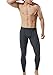 TSLA TM-MUP19-CHC_Large Men's Compression Pants Baselayer Cool Dry Sports Tights Leggings MUP19