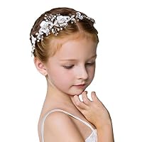 Kidoll Baby Girls Crystal Headdress Beading Hair Accessories Children Kids Rhinestone Hairband for Ceremony Party Wedding
