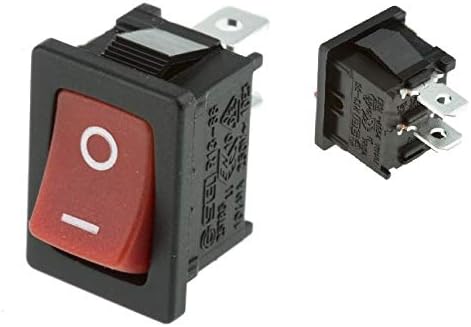 Mini Rocker Switch Black 6A Compact On/Off (O/I) marked - VASI4KO