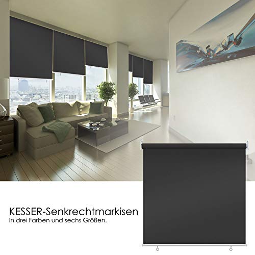 KESSER® Senkrechtmarkise Vertikalmarkise Balkonmarkise 160 x 240 cm Sichtschutz Sonnenschutz Seitenrollo Beschattung… – Bild 5