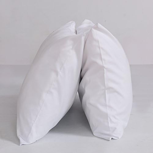 Caitlin White Luxury Pillowcase Set ,100% Super Soft Brushed Microfiber, Wrinkle-Free, Fade &amp; Stain-Resistant with Envelope Closure End Standard/Queen size Pillow Covers Pillowcases Set of 2 (White)