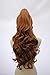 Long Brown Wavy Curly Wig for Anime Cosplay Costume Party Wigs