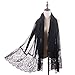 Women Fashion Scarf Wrap Shawl,RiscaWin Autumn Soft Lightweight Lace Scarves Wrap Warm Scarf(Black)