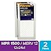 Filtrete Healthy Living Ultra Allergen Reduction AC Furnace Air Filter, MPR 1500, 12 x 24 x 1-Inches, 2-Pack primary