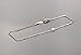 Fate Love Sideways Cross Anklet Bracelet for Women, Rose Gold Stainless Steel Adjustable Size, 9-11 inches (Crystal)