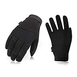 Vgo 32℉ or Above 3M Thinsulate C40 Lined Winter Warm Synthetic Leather Gloves(1Pair, Size XL,Black,SL8270F)