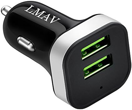 2017 Fast Car Charger, 48W 6A Dual Smart USB Rapid Car Charger for Apple &amp; Android Devices, Samsung Galaxy S8 Plus, Note 8, LG G6, Sony Xperia XZ, iPhone 7 Plus iPads Pro, Nexus 5X and More