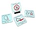 Lab Rules 4 Piece Cork-Back Coaster Set - Wood Holder Included