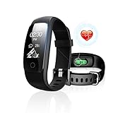 Fitness Tracker with Heart Rate Monitor, DBFIT Activity Tracker Smart Watch with Sleep Monitor, IP67 Water Resistant Walking Pedometer Band with Call/SMS Remind for iOS/Android Smartphone (Black)
