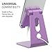 Skomet Aluminum Adjustable Multi-Angle Cell Phone Stand, Holder, Dock - for iPhone, Samsung, and Other Android Smartphone Devices - Clay Purple