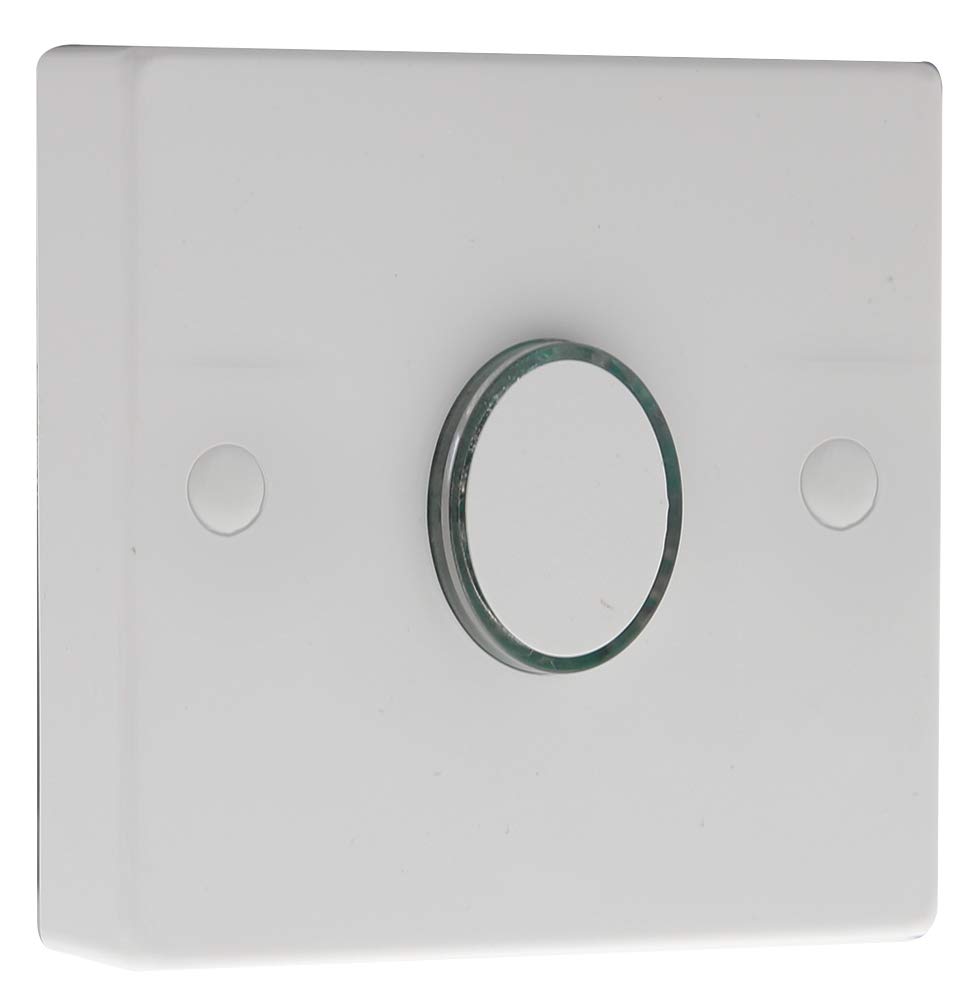 PRO ELEC Oval Electronic Time Delay Switch, 1 Gang, Push Button Actuator, Automatic Operation, IP20 Rated