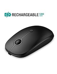 Ratón inalámbrico recargable, Jelly Comb 2.4 G Slim Optical Mouse   menos ruido, 3 DPI ajustable, portátil móvil inalámbrico ratón para portátil, PC, portátil, ordenador, MacBook