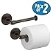 mDesign Modern Metal Toilet Tissue Paper Roll Holder and Dispenser for Bathroom Storage - Wall Mount, Holds and Dispenses One Roll, Mounting Hardware Included - 2 Pack - Bronze