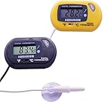 Molshine 2-Pack LCD Digital Thermometer for Aquarium, Fish Tank Water, Terrarium, Ambient Temperature Sensor (TE-FTM)