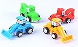 Baby Toy Car Early Education Pocket Construction Engineering Vehicles Trucks Powered Kids Dumper Bulldozers Forklift Tank Truck Asphalt Car And Excavator Children Kids Set of 4pcs