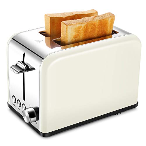 Toaster 2 Slice, Retro Small Toaster with Bagel, Cancel, Defrost