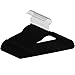 HIPPIH 50 Packs Hangers Non-Slip Traceless Strong Velvet Clothes Suit Black Hanger - Hold Up to 10 Lbs