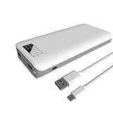 Portable Charger,24000mAh Power Bank EMNT 2.4A Quick Charge 2.0 Compact USB Type C Port External Battery Pack for Smartphones,Iphone X Iphone 8,Ipad,Samsung Galaxy S8,Tablets and More-White