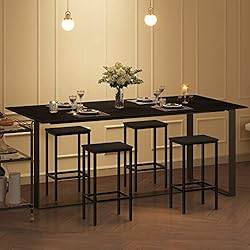 MAHANCRIS Bar Stools, Set of 2 Bar Chairs with